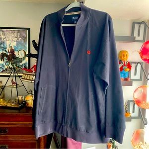 Dap-Rugget black pin striped zip up jacket, men’s 2XL